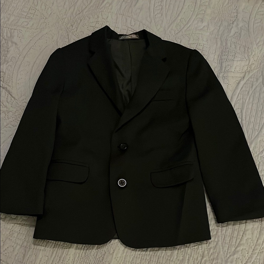 Dockers Boys Black Blazer Single-Breasted Notched Lapels